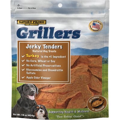 Savory Prime Savory Prime Grillers Turkey Tenders Jerky Dog Treats, 16-oz bag
