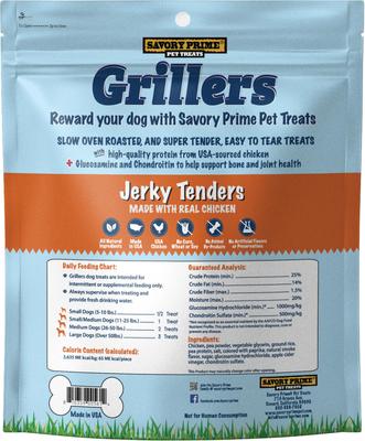 Show full view: Savory Prime Grillers Chicken Tenders Jerky Dog Treats, 16-oz bag slide 3 of 3
