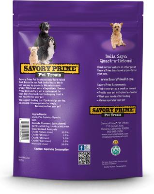 Show full view: Savory Prime Natural Duck Jerky Dog Treats, 32-oz bag slide 3 of 3