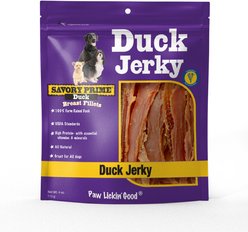 Savory Prime Natural Duck Jerky Dog Treats, 4-oz bag