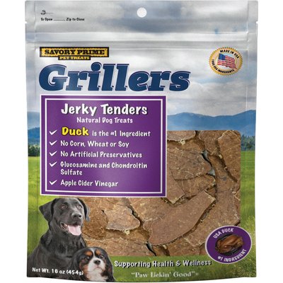 Savory Prime Savory Prime Grillers Duck Tenders Jerky Dog Treats, 16-oz bag