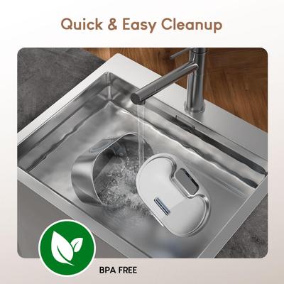 Show full view: PEKTACO Wireless Stainless Steel Cat Water Fountain, Silver, 108-oz slide 7 of 7