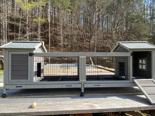 Show full view: Aivituvin-AIR68 Wooden Indoor Rabbit House, Large, Gray slide 6 of 8