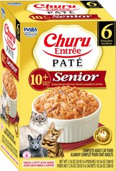 Inaba Churu Entrée Senior Chicken Recipe with Tuna Grain-Free, High Moisture, Prebiotic Pate Wet Cat Food, 1.76-oz pouch, 6 count