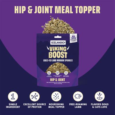 Show full view: Icelandic+ Viking Boost Lamb Marrow Dog & Cat Food Topper, 5.75-oz bag slide 1 of 8