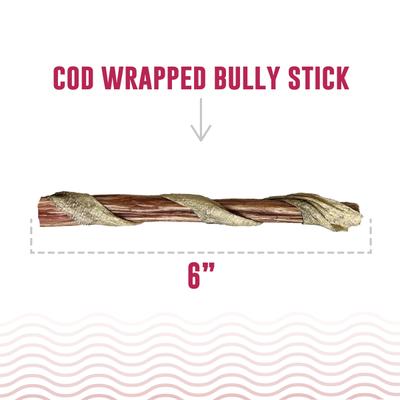 Show full view: Icelandic+ 6-in Bully Stick Wrapped with Fish Skin Dog Treats, 5 count slide 4 of 7