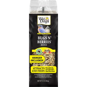 Wild Delight Bugs N' Berries Block Wild Bird Food, 12-oz bag