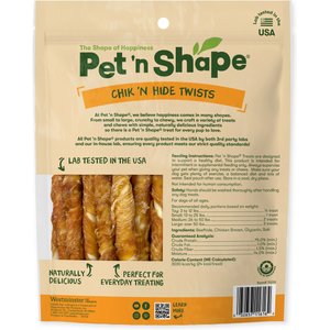 Pet 'n Shape All-Natural Chicken Hide Twists Dog Treats, 16-oz bag