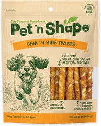 Pet 'n Shape All-Natural Chicken Hide Twists Dog Treats, 16-oz bag