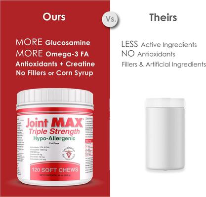 Show full view: Ora-Clens Joint Max Triple Strength Hypo-Allergenic Dog Supplement, 120 count slide 5 of 11
