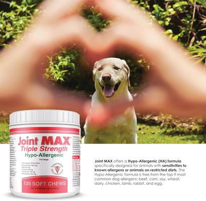 Show full view: Ora-Clens Joint Max Triple Strength Hypo-Allergenic Dog Supplement, 120 count slide 8 of 11