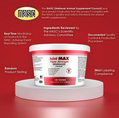 Show full view: Joint MAX Triple Strength Granules for Dogs, 120 doses slide 9 of 12