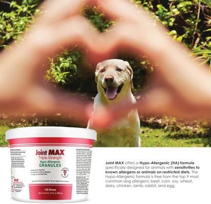 Show full view: Joint MAX Triple Strength Hypo-Allergenic Granules for Dogs, 120 doses slide 3 of 12