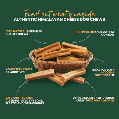 Show full view: Kathmandus Himalayan Yak Dog Chew Treats, Mega: 8-in, 1 count slide 5 of 12