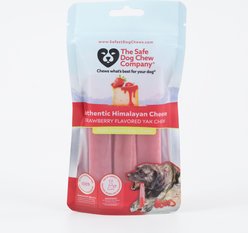 Safe Dog Chew Strawberry Flavored Yak Dog Himalayan Chew Treats, Small: 4-in, 3 count