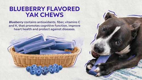Show full view: Safe Dog Chew Blueberry Flavored Yak Dog Himalayan Chew Treats, Small: 4-in, 3 count slide 5 of 8