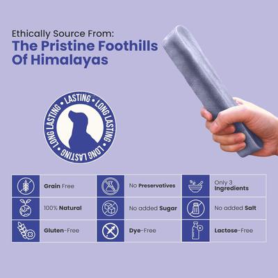 Show full view: Kathmandus Blueberry Flavored Yak Dog Chew Treats, Large: 6-in, 4 count slide 5 of 12