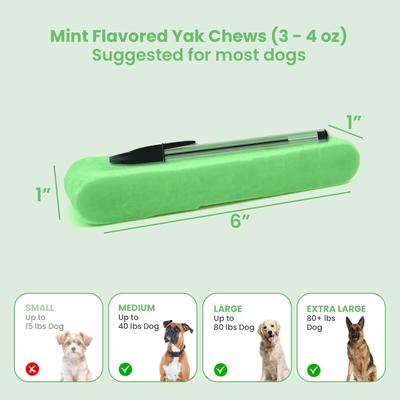 Show full view: Kathmandus Mint Flavored Yak Dog Chew Treats, Large: 6-in, 4 count slide 7 of 12