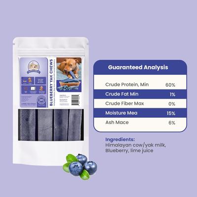 Show full view: Kathmandus Blueberry Flavored Yak Dog Chew Treats, Large: 6-in, 4 count slide 3 of 12
