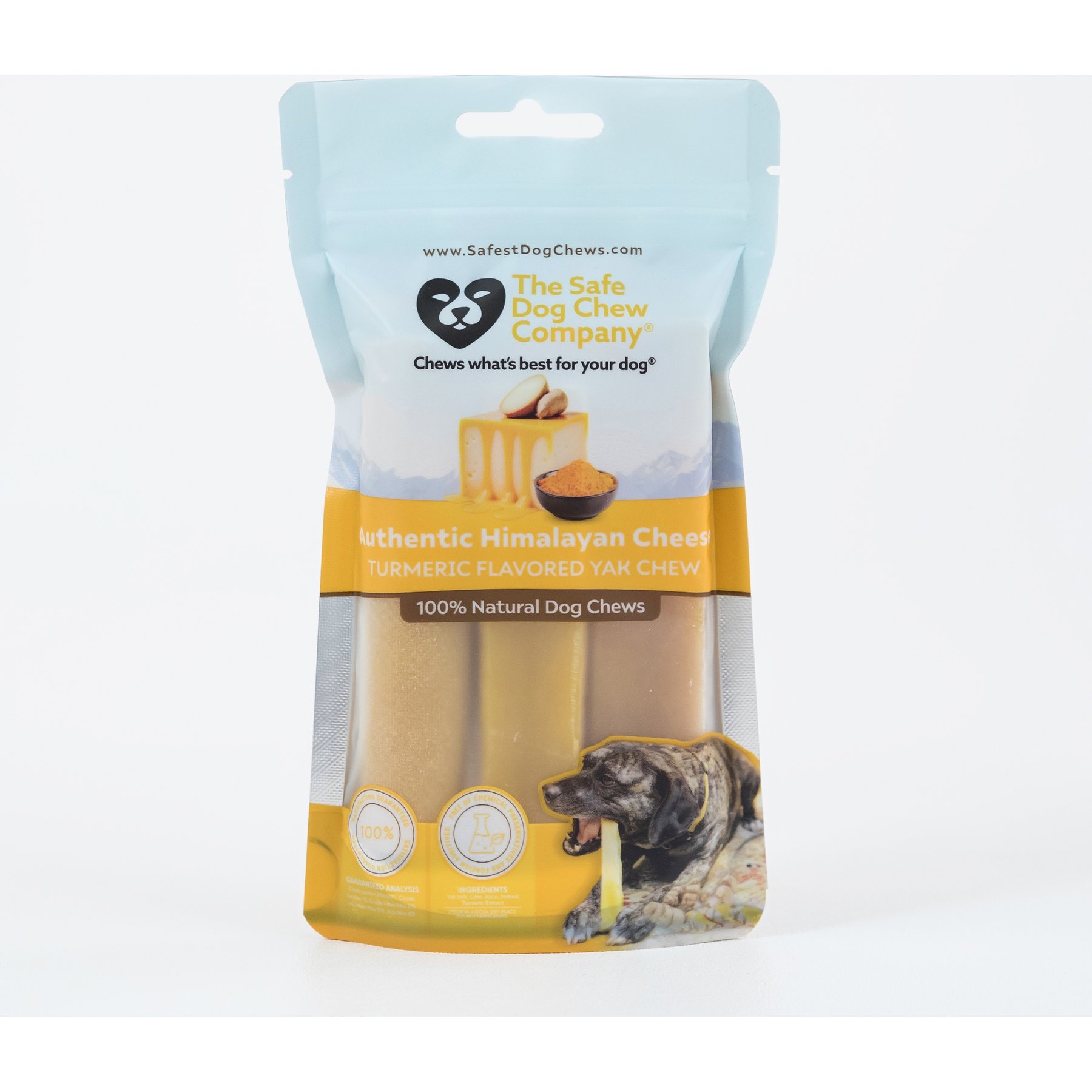 Safe Dog Chew Turmeric Flavored Yak Dog Himalayan Chew Treats, Small: 4-in, 3 count