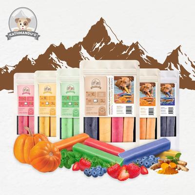 Show full view: Kathmandus Mix Flavored Yak Dog Chews Treats, Large: 6-in, 4 count slide 9 of 11