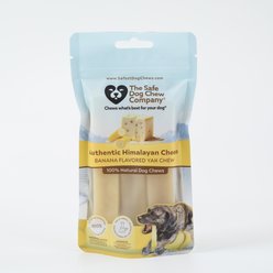 Safe Dog Chew Banana Flavored Yak Dog Himalayan Chew Treats, Small: 4-in, 3 count