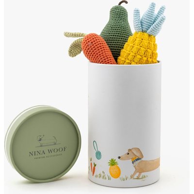 Nina Woof Nina Woof Organic Cotton Handmade Squeaky Plush Dog Toys Pack, Multicolor