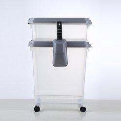 BlueAcorn Airtight Pet Food Storage Container, Clear, 45-lbs