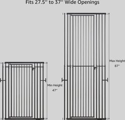 Unipaws Height Adjustable Cat Gate, Black slide 2 of 7