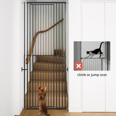 Show full view: Unipaws Height Adjustable Cat Gate, Black slide 3 of 7