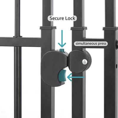 Show full view: Unipaws Height Adjustable Cat Gate, Black slide 6 of 7