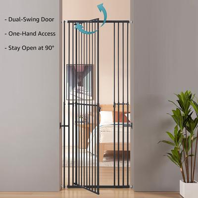 Show full view: Unipaws Height Adjustable Cat Gate, Black slide 4 of 7