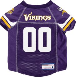 Littlearth NFL Game Day Dog & Cat Jersey, Minnesota Vikings, Large