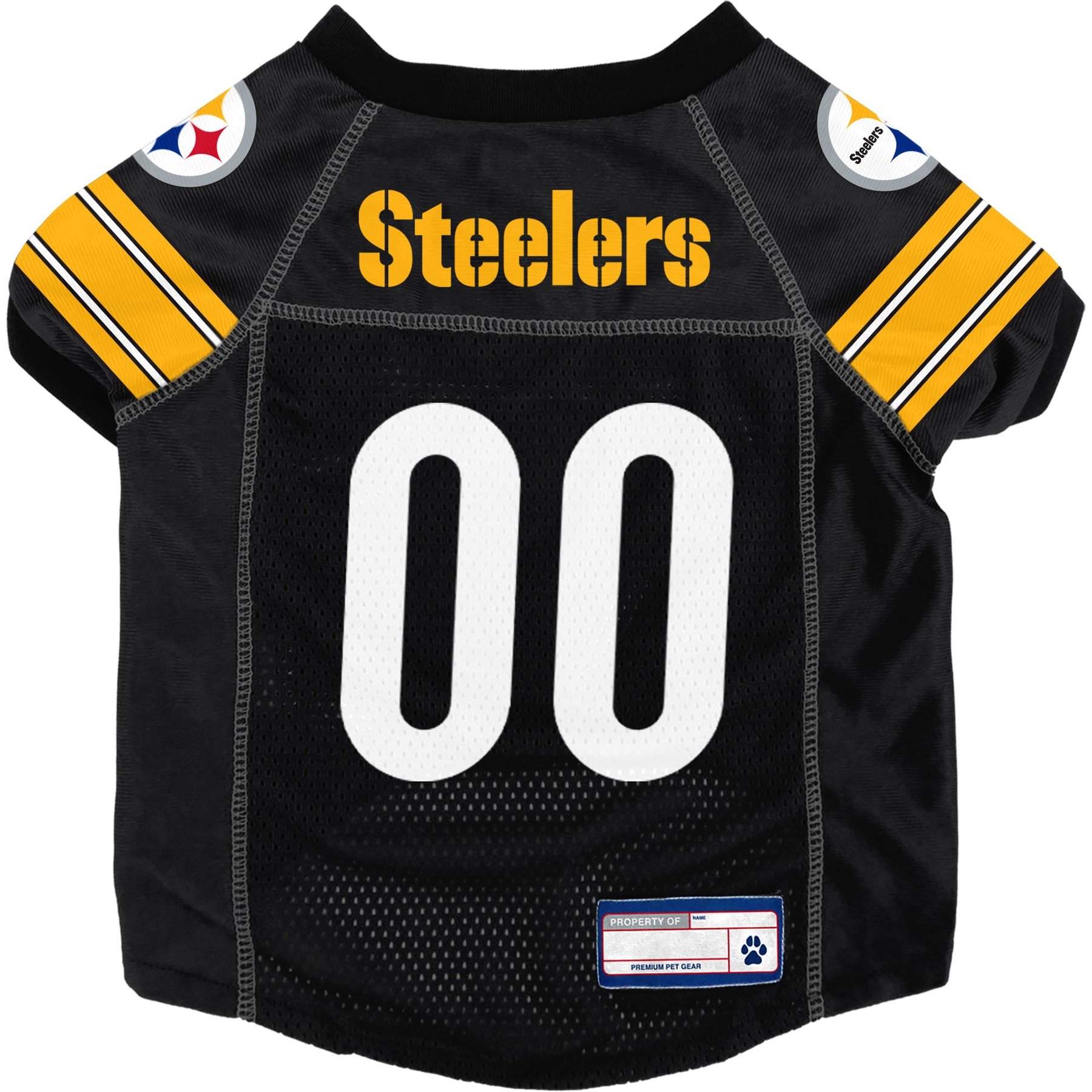 Littlearth NFL Game Day Dog & Cat Jersey, Pittsburgh Steelers, Large