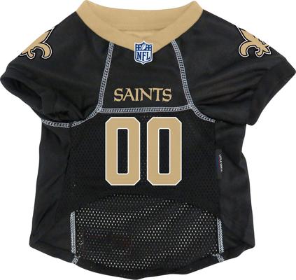 Show full view: Littlearth NFL Game Day Dog & Cat Jersey, New Orleans Saints, X-Small slide 3 of 8