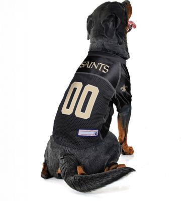 Show full view: Littlearth NFL Game Day Dog & Cat Jersey, New Orleans Saints, X-Small slide 4 of 8