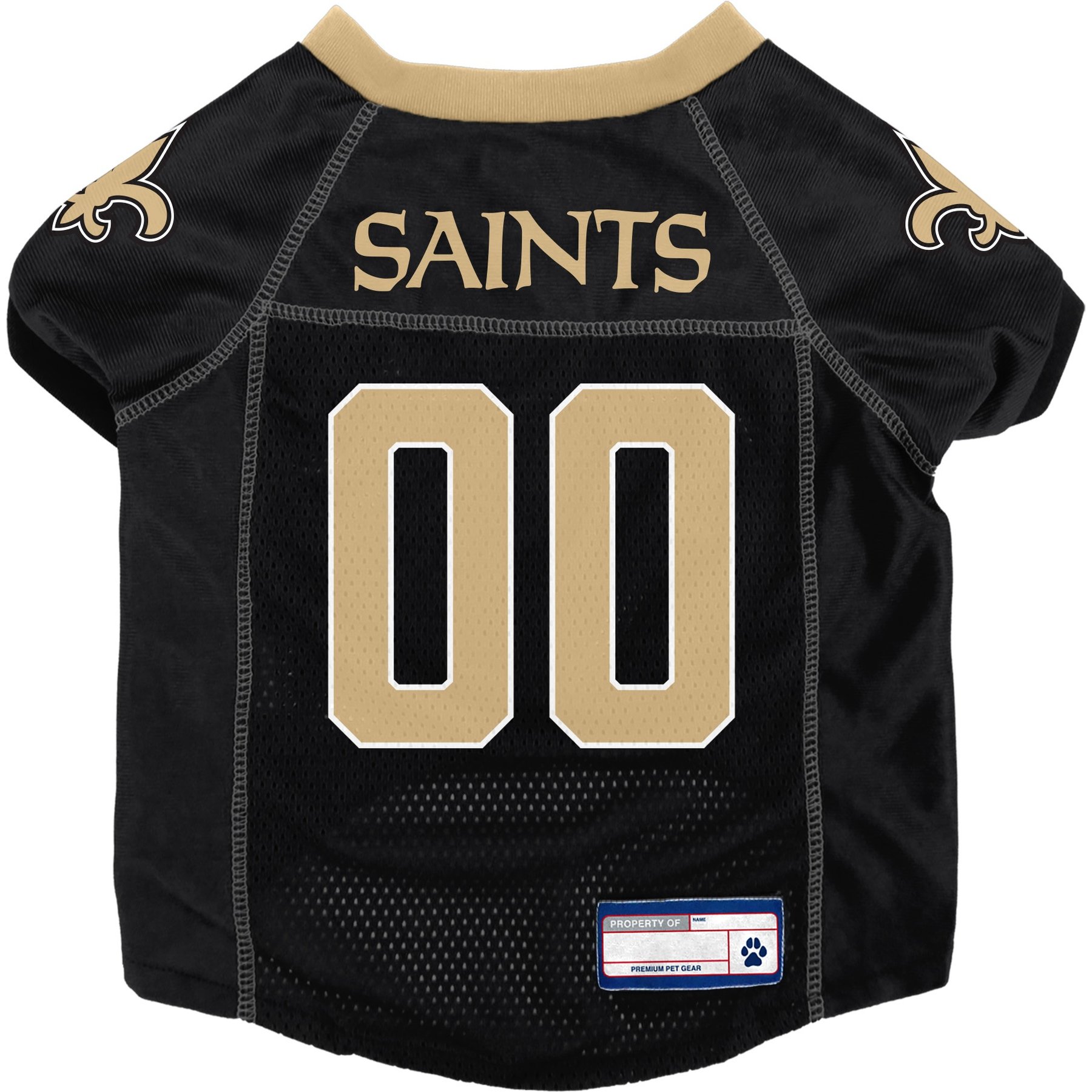 Littlearth NFL Game Day Dog & Cat Jersey, New Orleans Saints, Big Dog