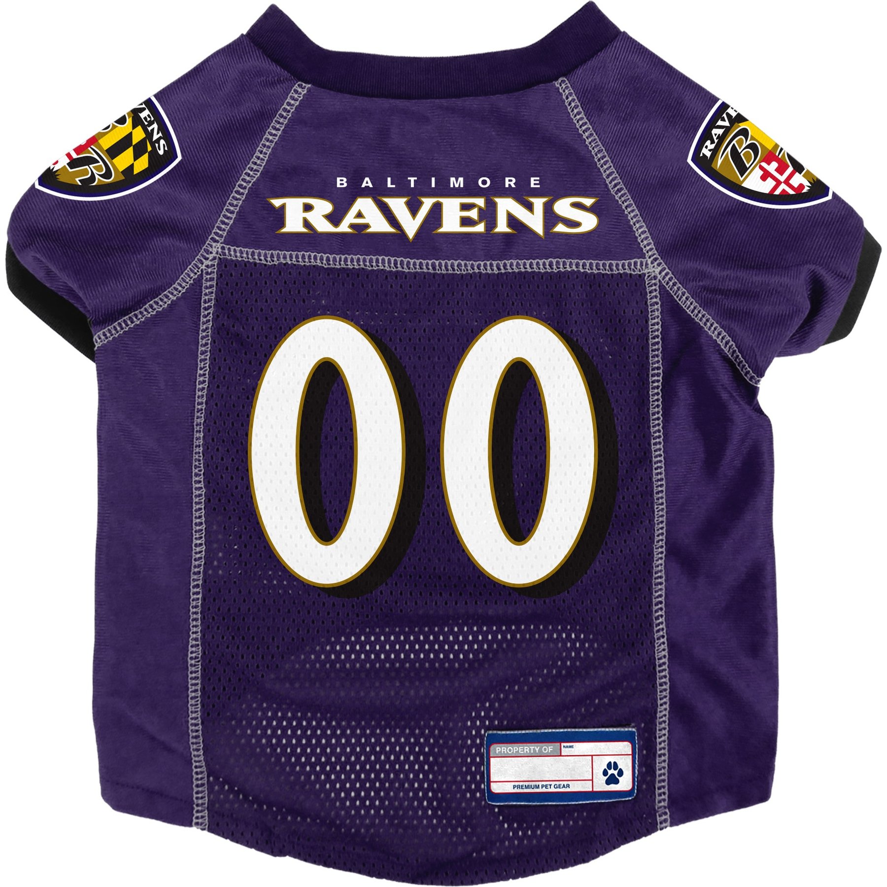 Littlearth NFL Game Day Dog & Cat Jersey, Baltimore Ravens, Small