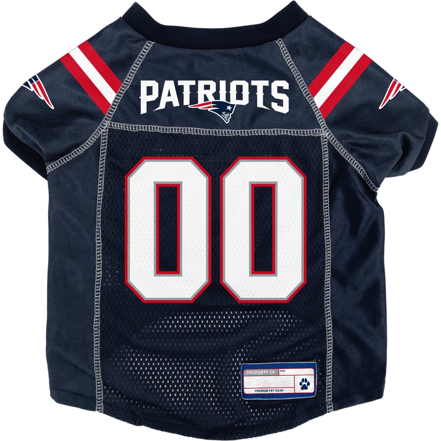 Littlearth NFL Game Day Dog & Cat Jersey, New England Patriots, Small