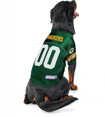Show full view: Littlearth NFL Game Day Dog & Cat Jersey, Green Bay Packers, X-Small slide 4 of 8