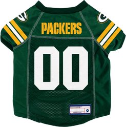 Littlearth NFL Game Day Dog & Cat Jersey, Green Bay Packers, X-Small