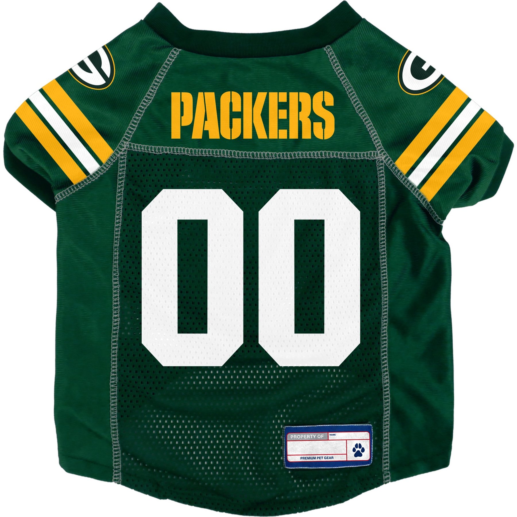 Littlearth NFL Game Day Dog & Cat Jersey, Green Bay Packers, Small