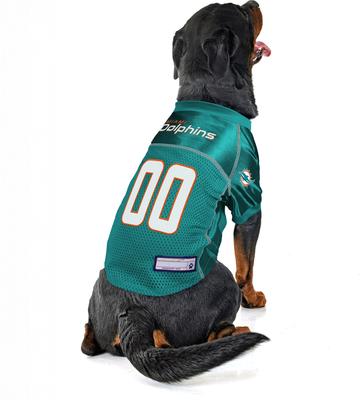 Show full view: Littlearth NFL Game Day Dog & Cat Jersey, Miami Dolphins, X-Large slide 4 of 8