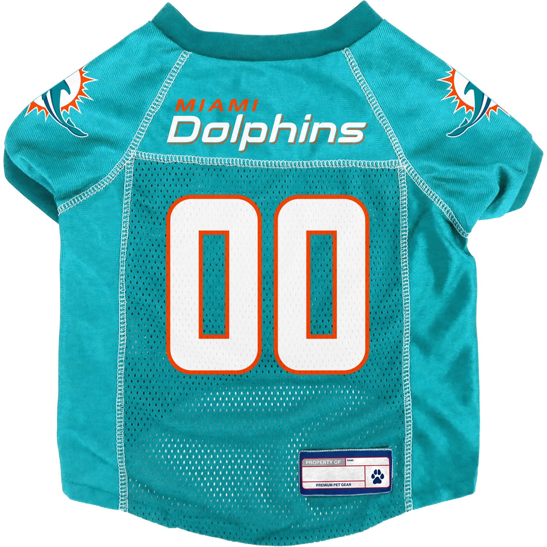 Littlearth NFL Game Day Dog & Cat Jersey, Miami Dolphins, Big Dog