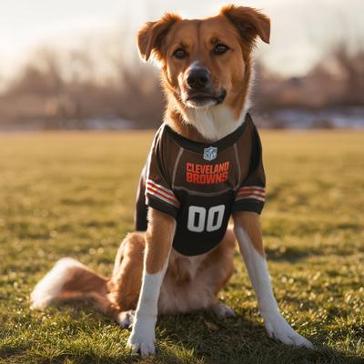 Show full view: Littlearth NFL Game Day Dog & Cat Jersey, Cleveland Browns, X-Small slide 2 of 8