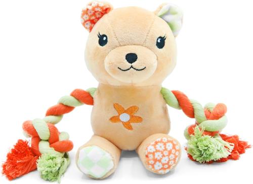 Show full view: florence by mills Rope Bear Dog Toy, Orange slide 3 of 5