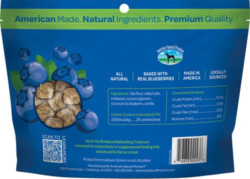 Show full view: American Natural Premium Woof-Itz Burstin Blueberry Soft & Chewy Dog Treats, 8-oz bag slide 3 of 3