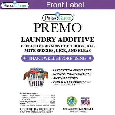 Show full view: Premo Guard Laundry Additive Effective Against Bed Bugs, Mites, Lice & Fleas for Dogs & Cats, 128-fl oz bottle slide 6 of 7