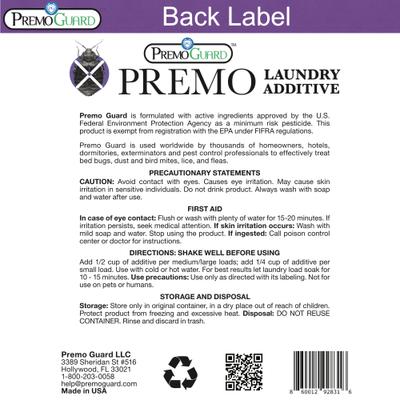 Show full view: Premo Guard Laundry Additive Effective Against Bed Bugs, Mites, Lice & Fleas for Dogs & Cats, 64-fl oz bottle slide 7 of 7