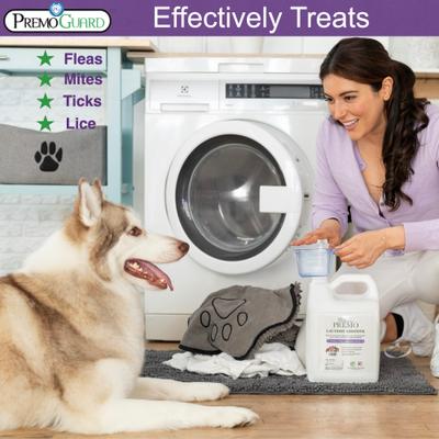 Show full view: Premo Guard Laundry Additive Effective Against Bed Bugs, Mites, Lice & Fleas for Dogs & Cats, 128-fl oz bottle slide 2 of 7